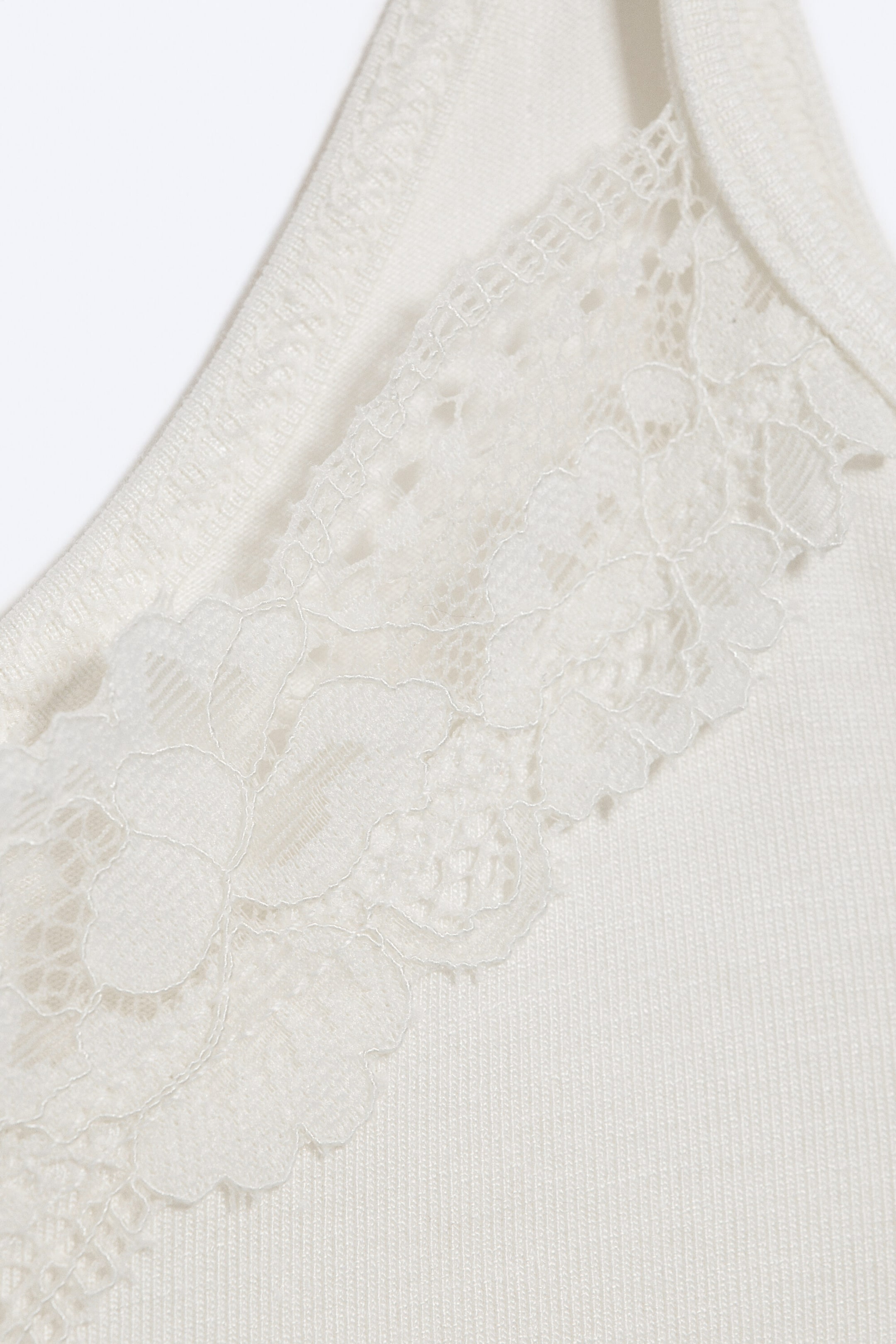 Off-white - Strappy Laced Camisole - 4