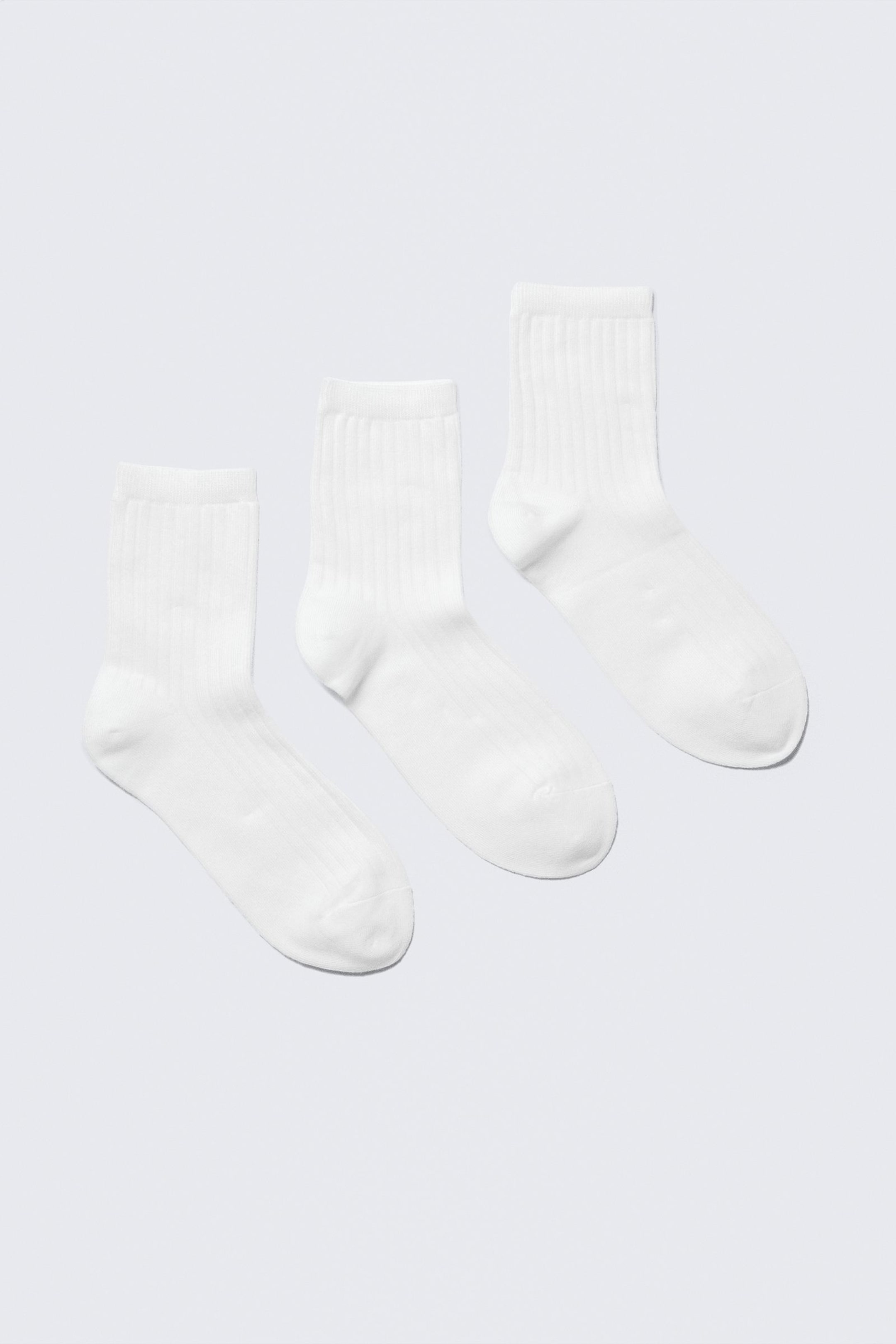 3 x vit - 3-pack korta strumpor BELLA