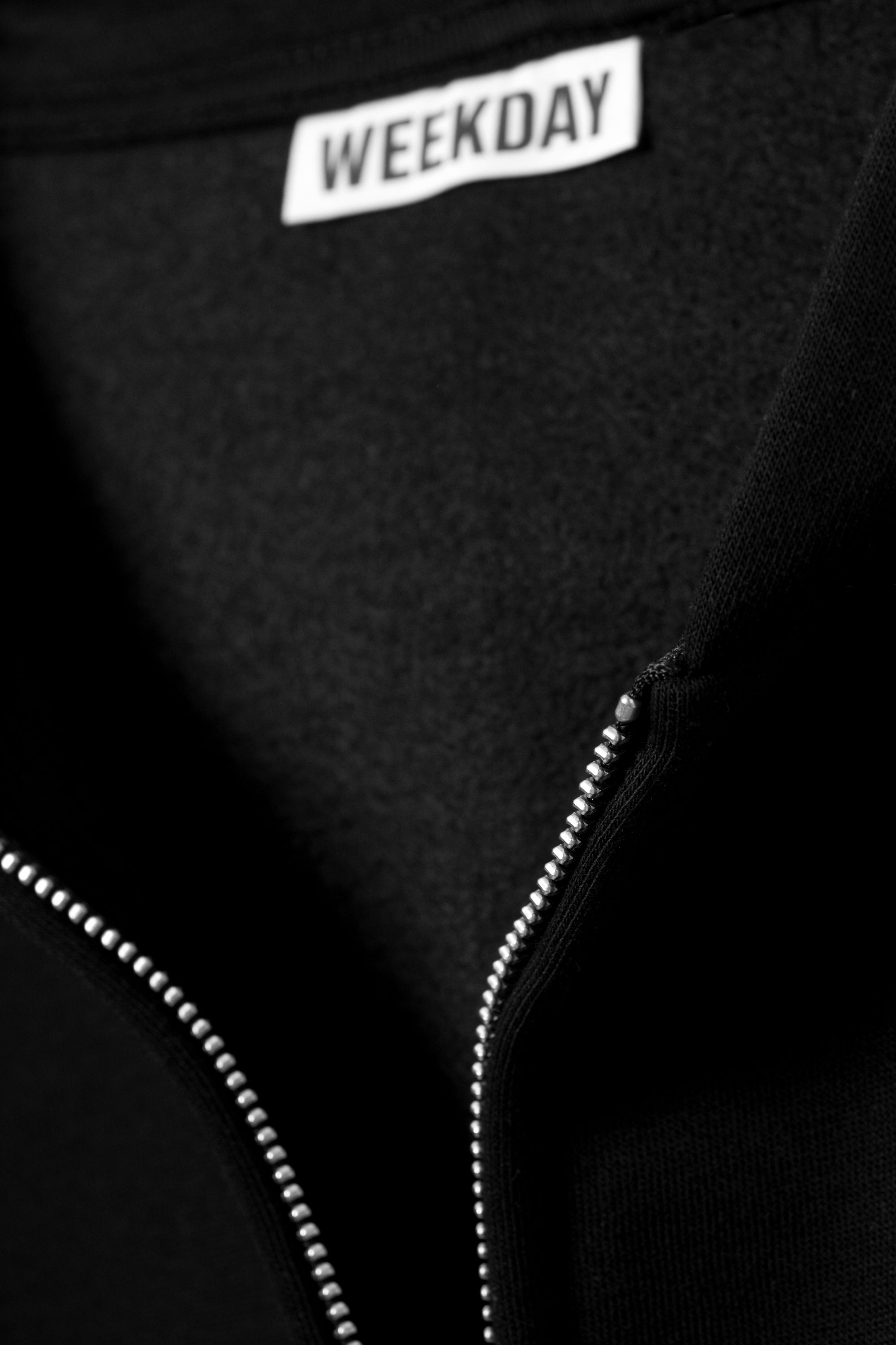 Svart - Zip-hoodie med lös passform - 4