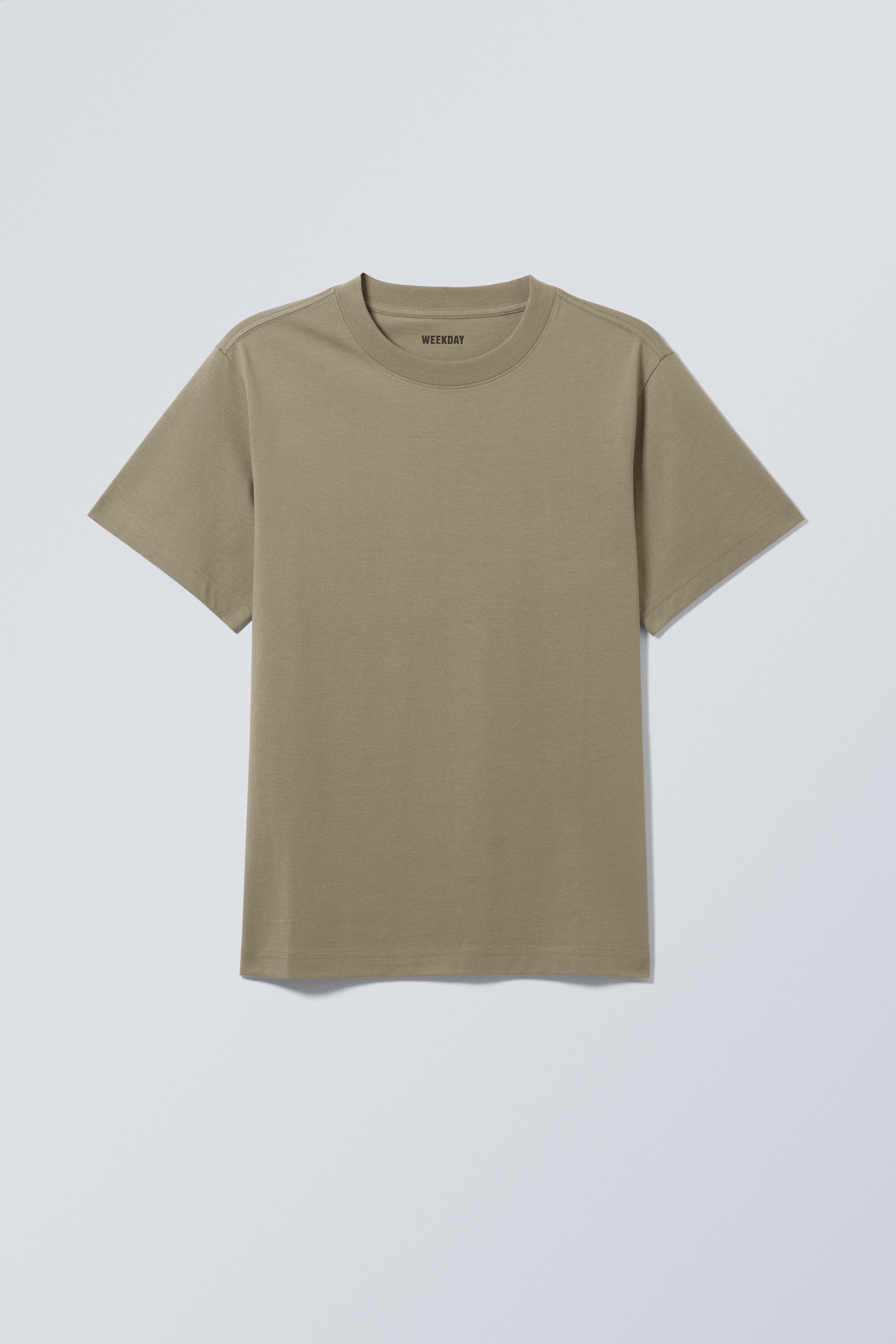 Short Boxy Heavyweight T-shirt - Khaki Green/White/Světlá šedá/Světlá zaprášená modrá/Black/Dark Navy Blue/Light Khaki Green/Tmavě hnědá/Dark Red