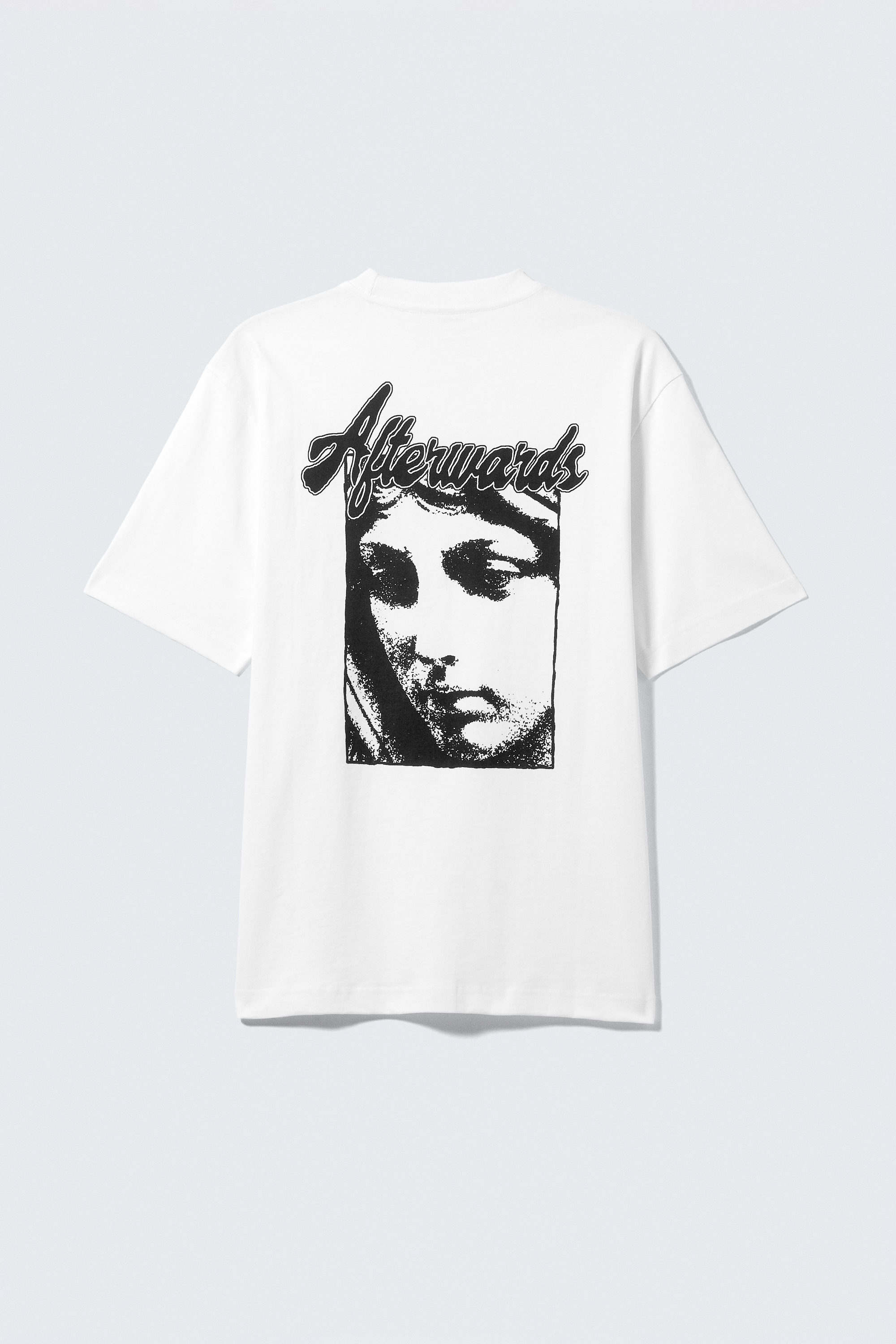 White - Afterwards - Relaxed Graphic Printed T-shirt - 1