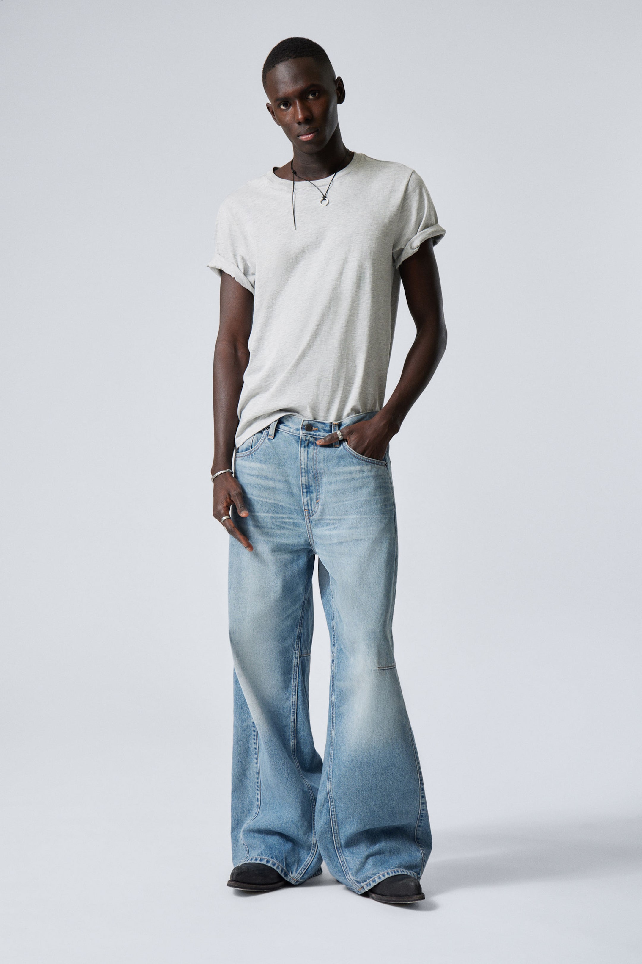 #79829D - Solar Cut Loose Wide Leg Jeans - 1