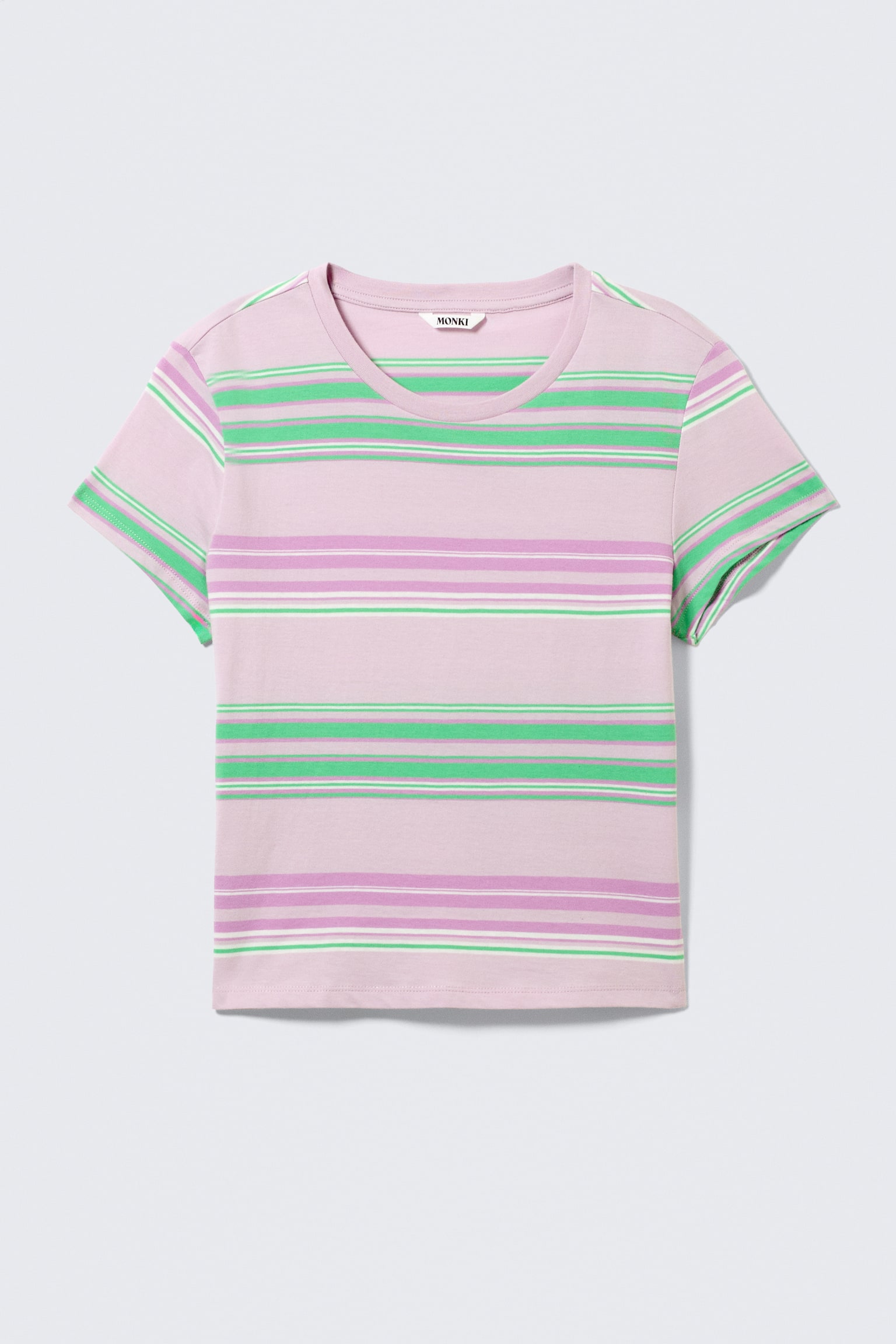 Mini T-shirt - Pink/Green Stripe