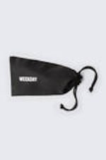 Schwarz - Schwarze Gläser - Kühne Unisex-Sonnenbrille mit rechteckigem Rahmen - 4