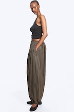 Dunkles Graubraun - Ballonhose aus Baumwolle - 2