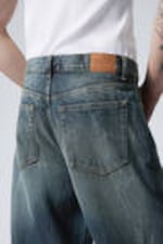 Gasoline Blue - Medium Blue - Galaxy Loose Straight Leg Jeans - 8
