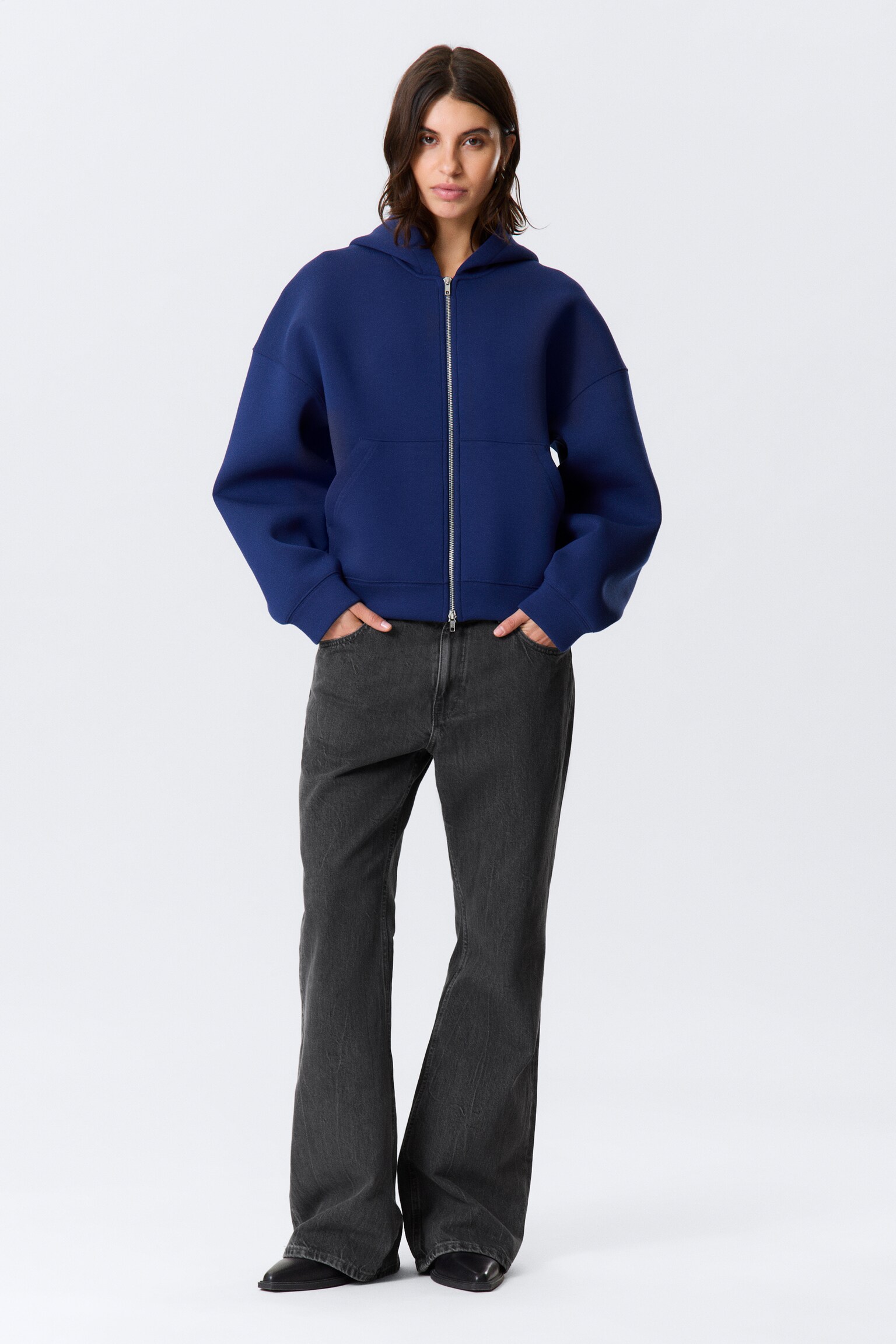 Bluza oversize z kapturem Scuba - Cobalt Blue/Czarny/Ciemnobrązowy/Grey Melange/Ciemnoszary - 1