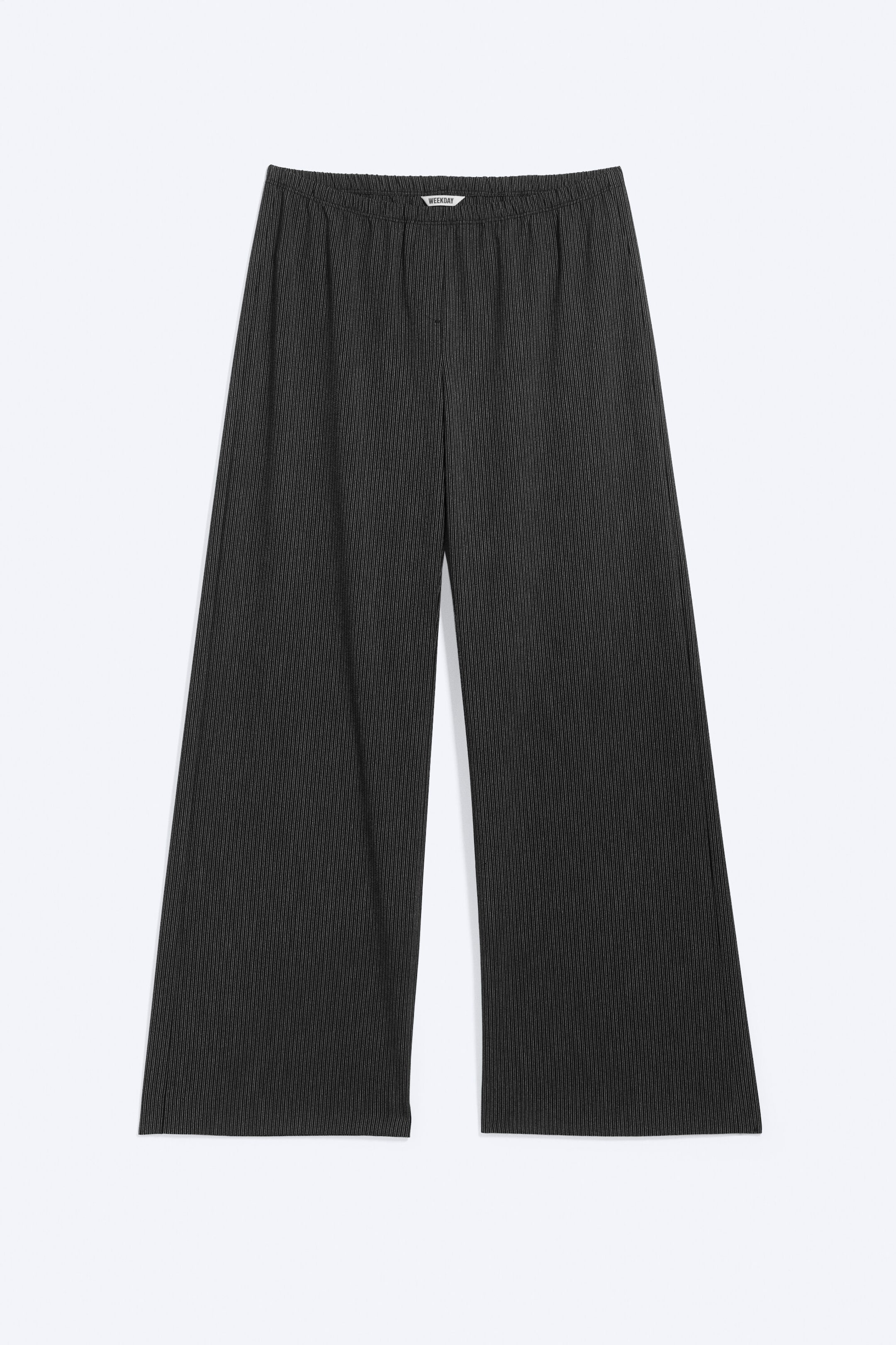 Schwarz gestreift - Pull-on-Anzughose mit niedrigem Bund - 4