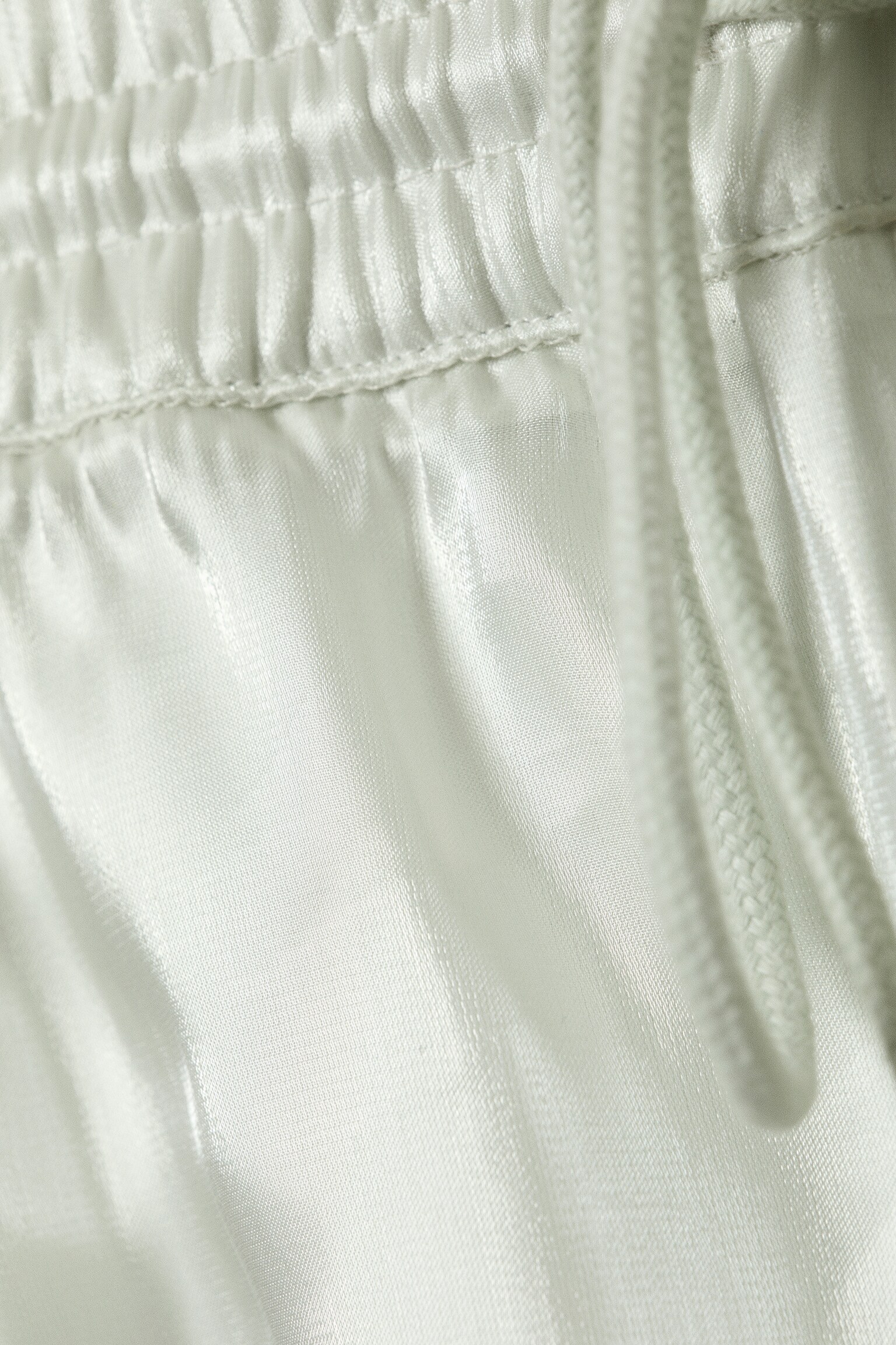 Transparente Hose mit weitem Bein und Kordelzug - Helles Mint - 4