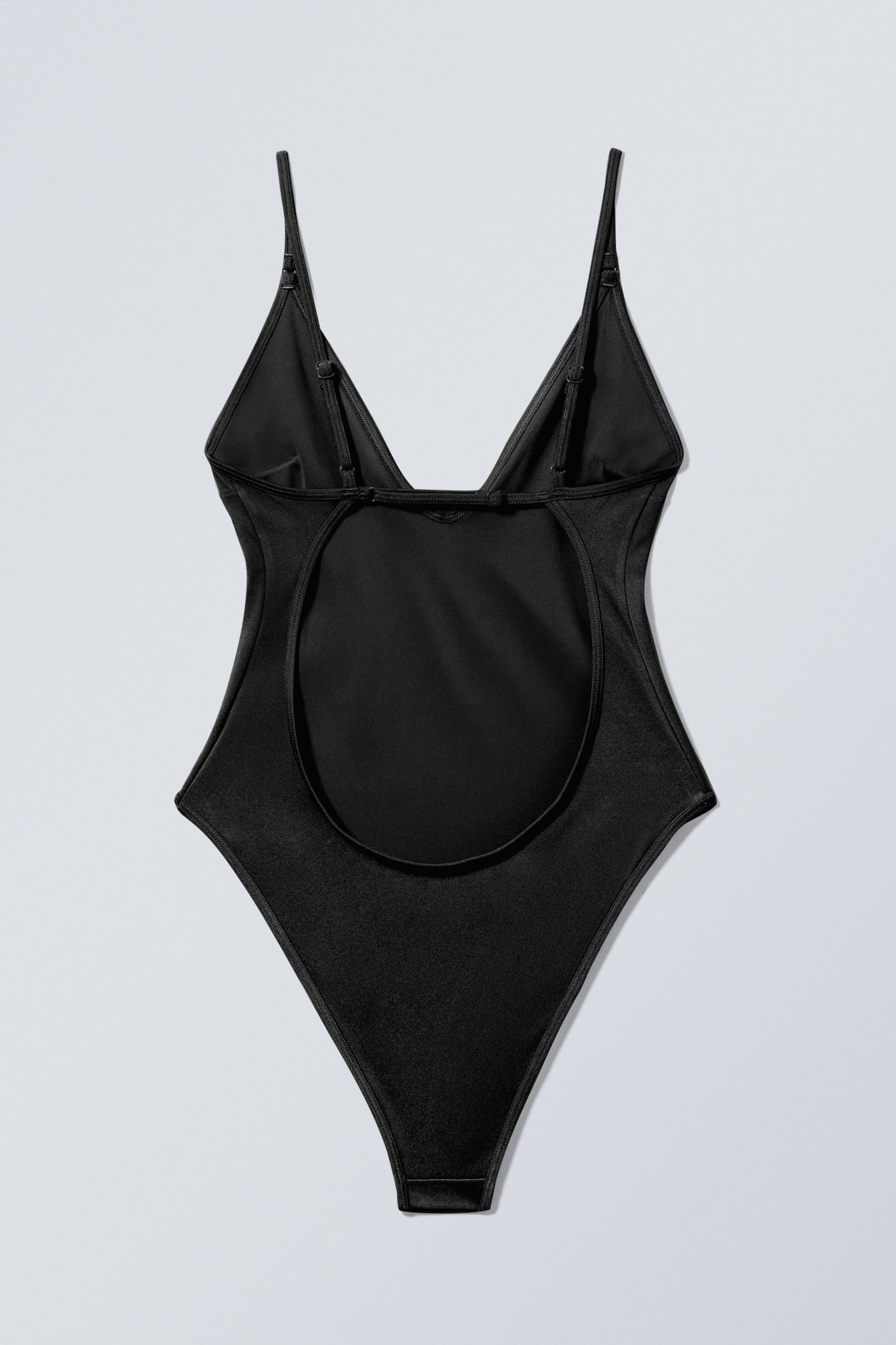 Black - Open Back Swimsuit - 1