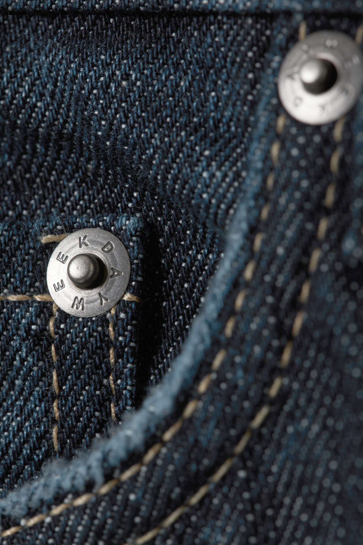 Pin normal jeans med mellomhøyt liv og rette ben - Deep Ocean Blue – mørkeblå/Eighteen Blue - Medium Blue - 6