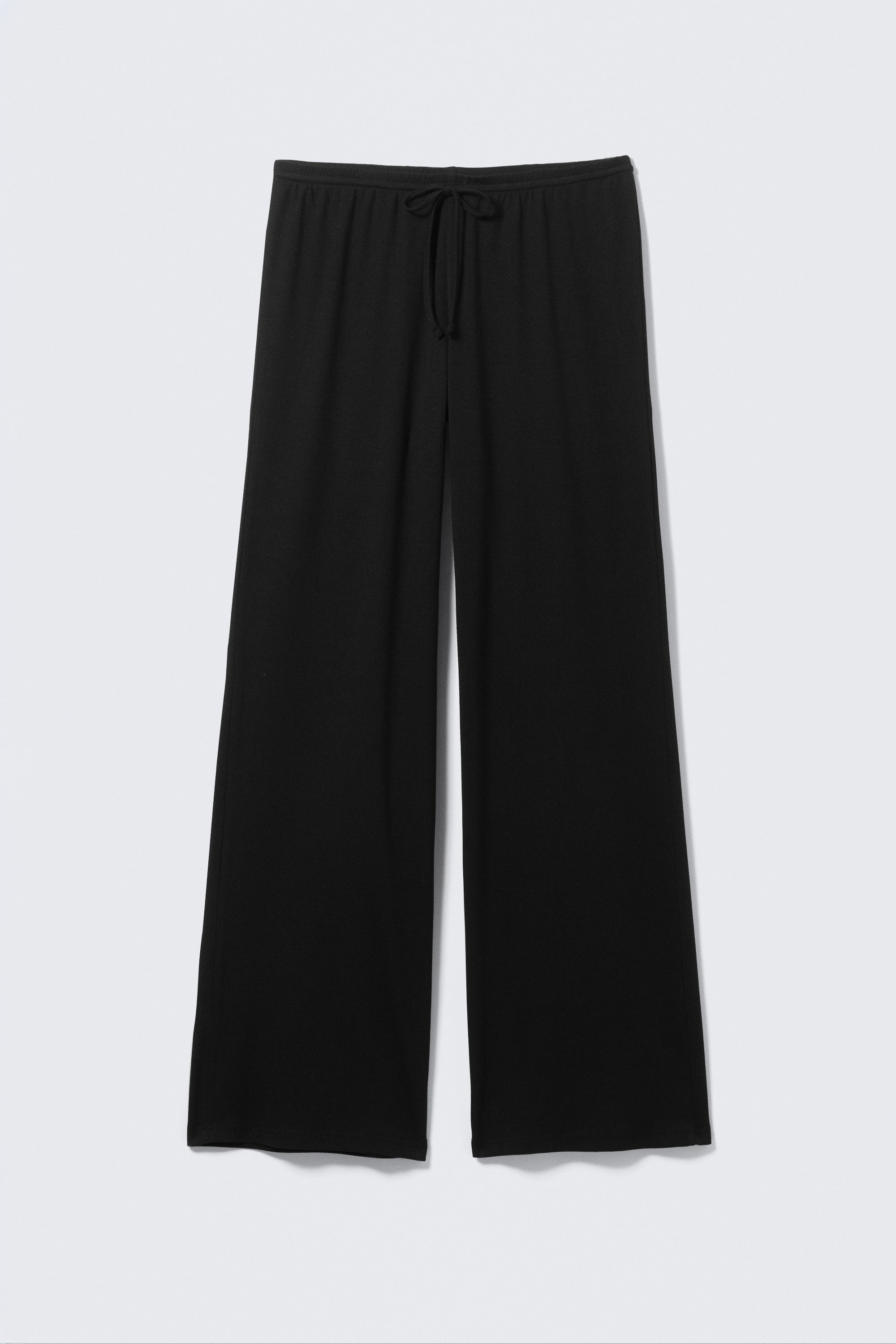 Black - Mid Rise Relaxed Pyjama Trousers - 4