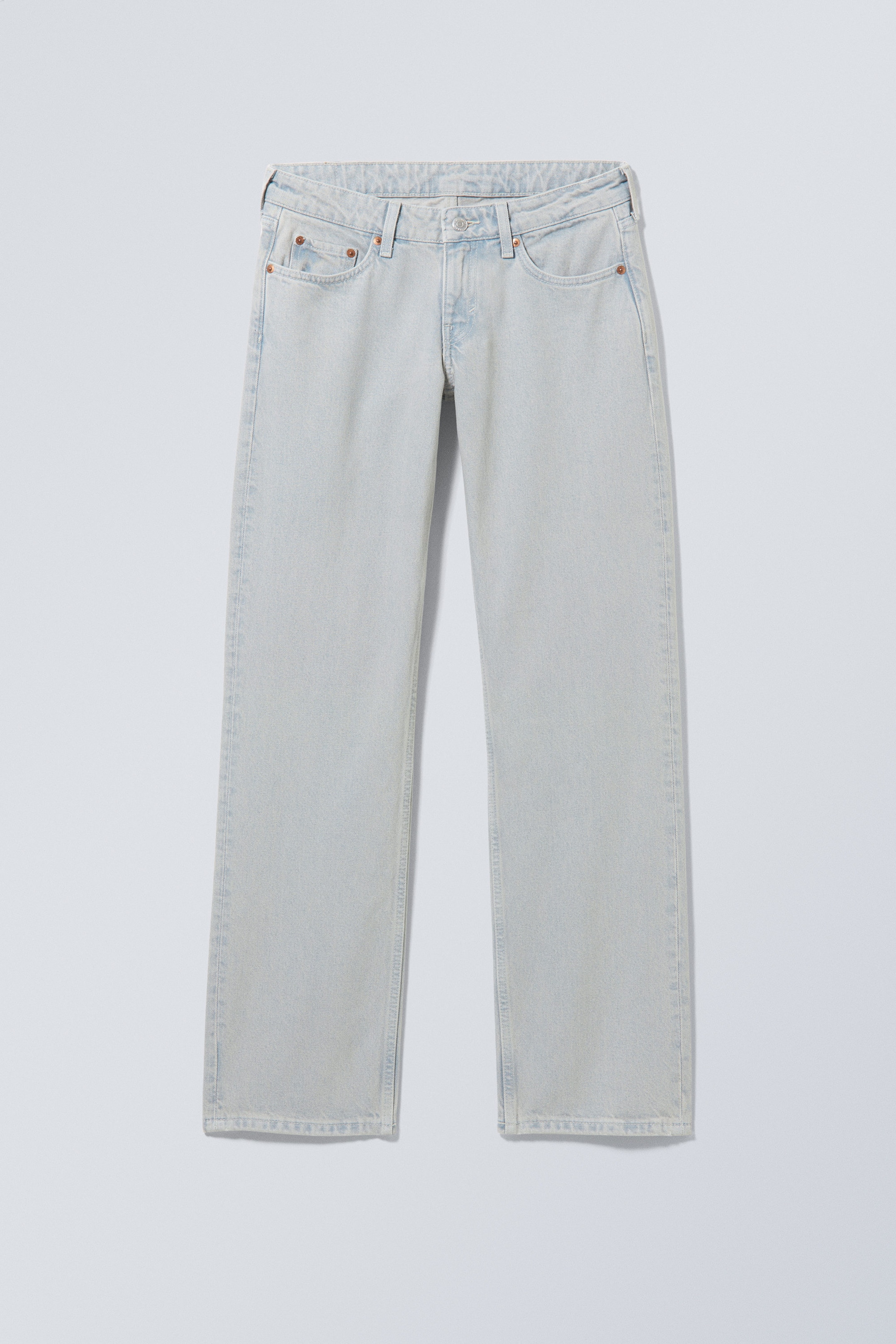 Arktisblau - Arrow Low Waist Regular Straight Leg Jeans - 0