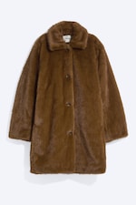 Bruin - Carcoat van imitatiebont - 5