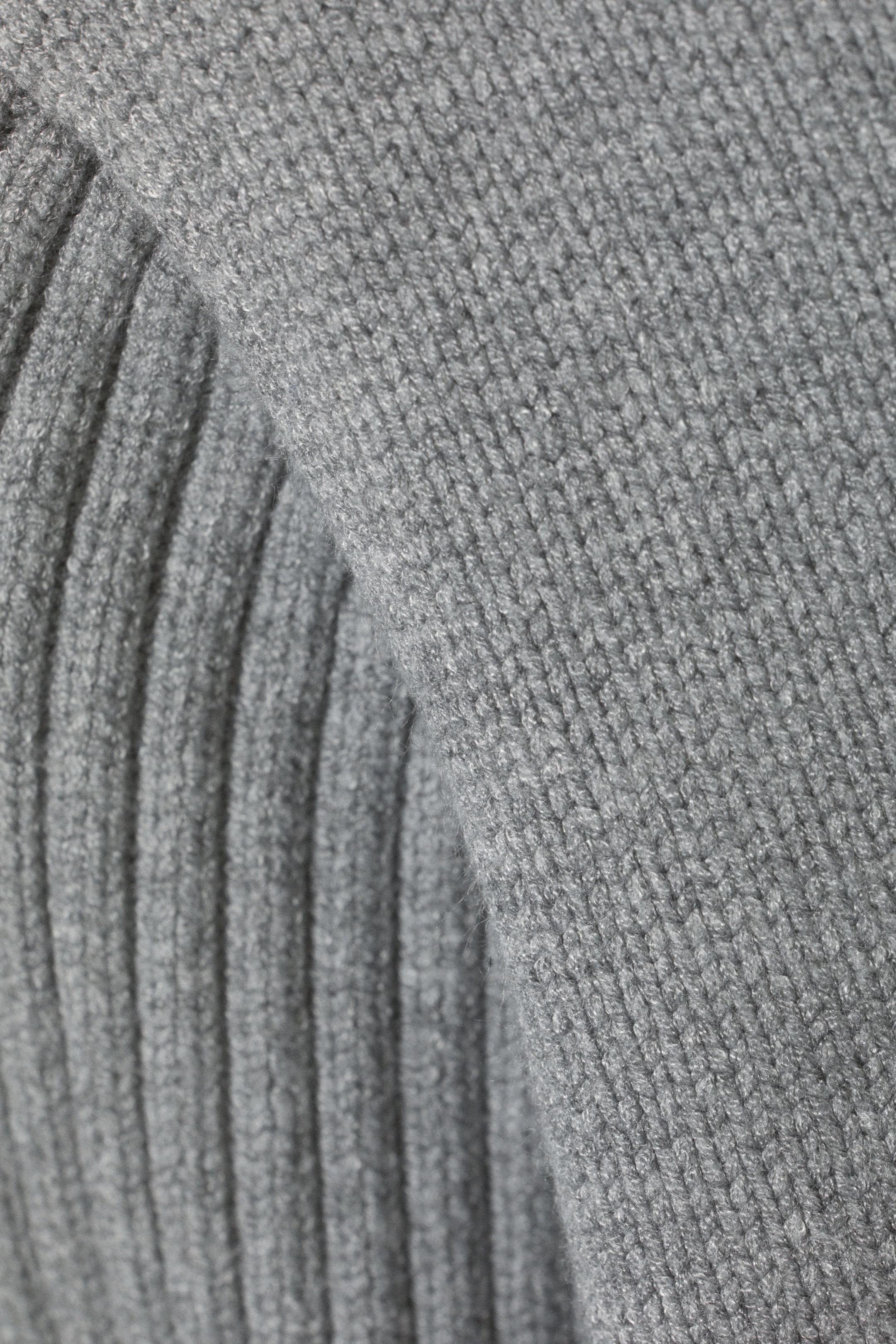 Graumeliert - Strickjacke mit Reißverschluss Winona - 1