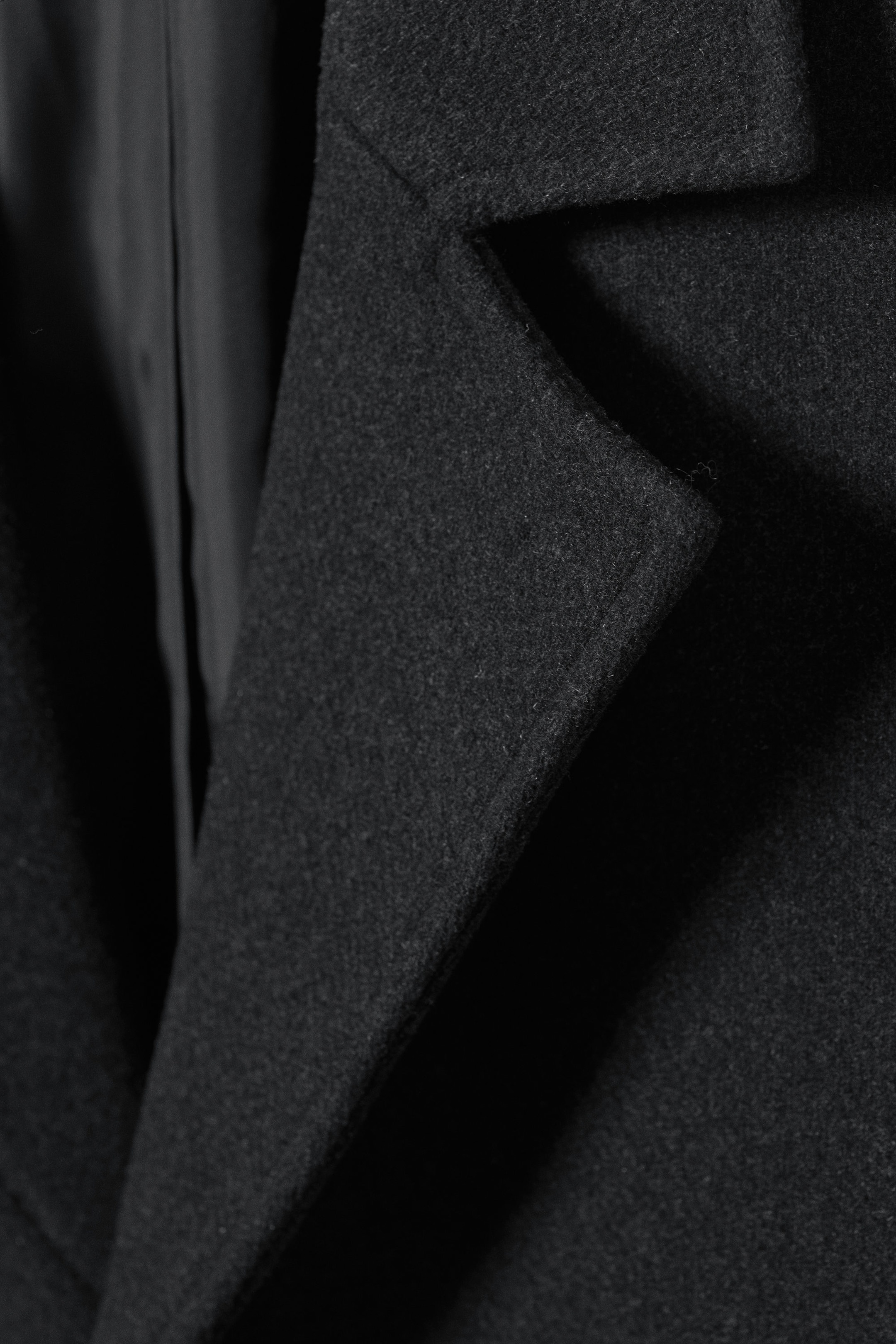 Dark Grey - Armond Oversized Wool Coat - 1
