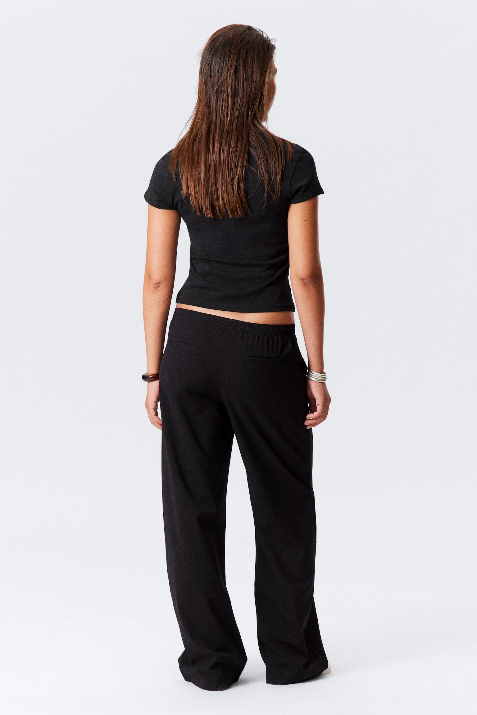 Pantalon de costume large à enfiler - Noir - 4