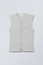 Dusty Grey - Let Tight Zip Vest - 0