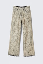 Dark Grey - Calcium - Astro Loose Baggy Leg Distressed Jeans - 0