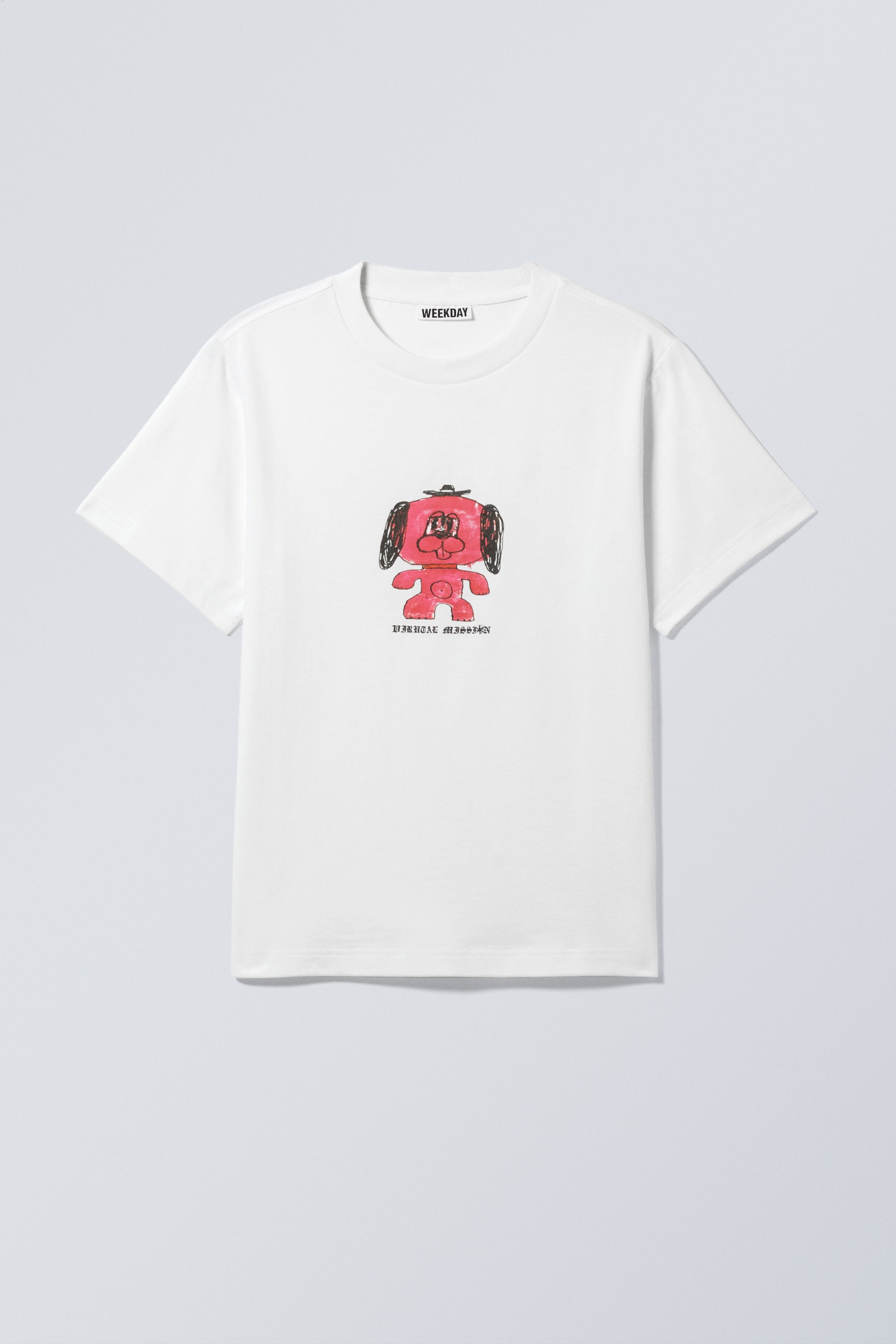 Weiß - Pink Puppy - Kastiges T-Shirt mit Grafikprint - 0