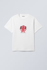 Weiß - Pink Puppy - Kastiges T-Shirt mit Grafikprint - 0
