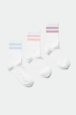 Multi - 3-pack sportsokken met strepen - 0