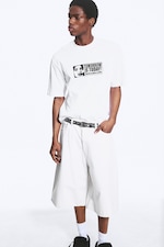 Weiß - "Tomorrow Is Today" - Entspanntes T-Shirt mit Grafikdruck - 1