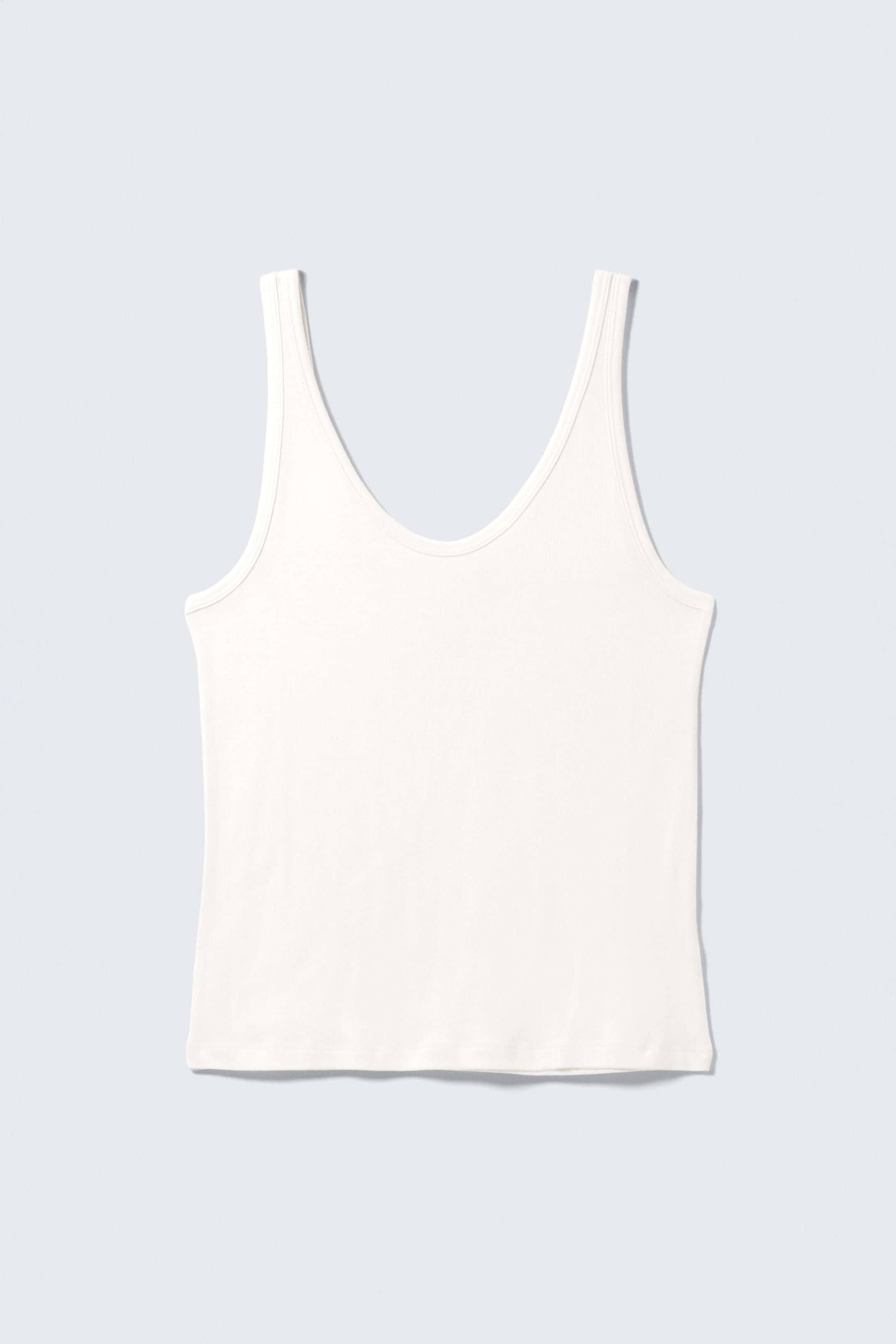 Zobrazit větší obrázek: Scoop Neck Tank Top - Off-white - ŽENY | H&M CZ 1