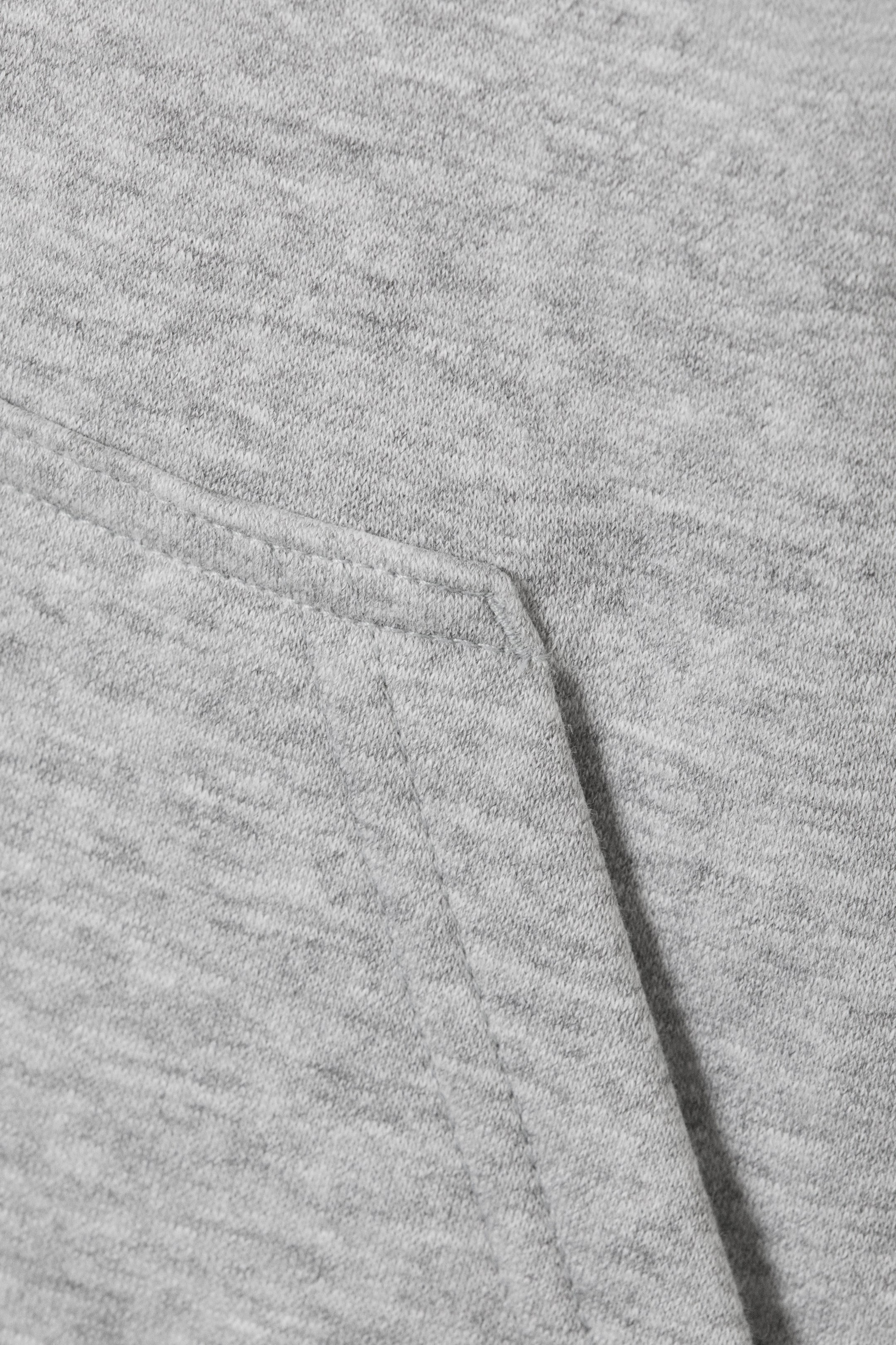 Ljus gråmelerad - Boxy Midweight Zip Hoodie - 2