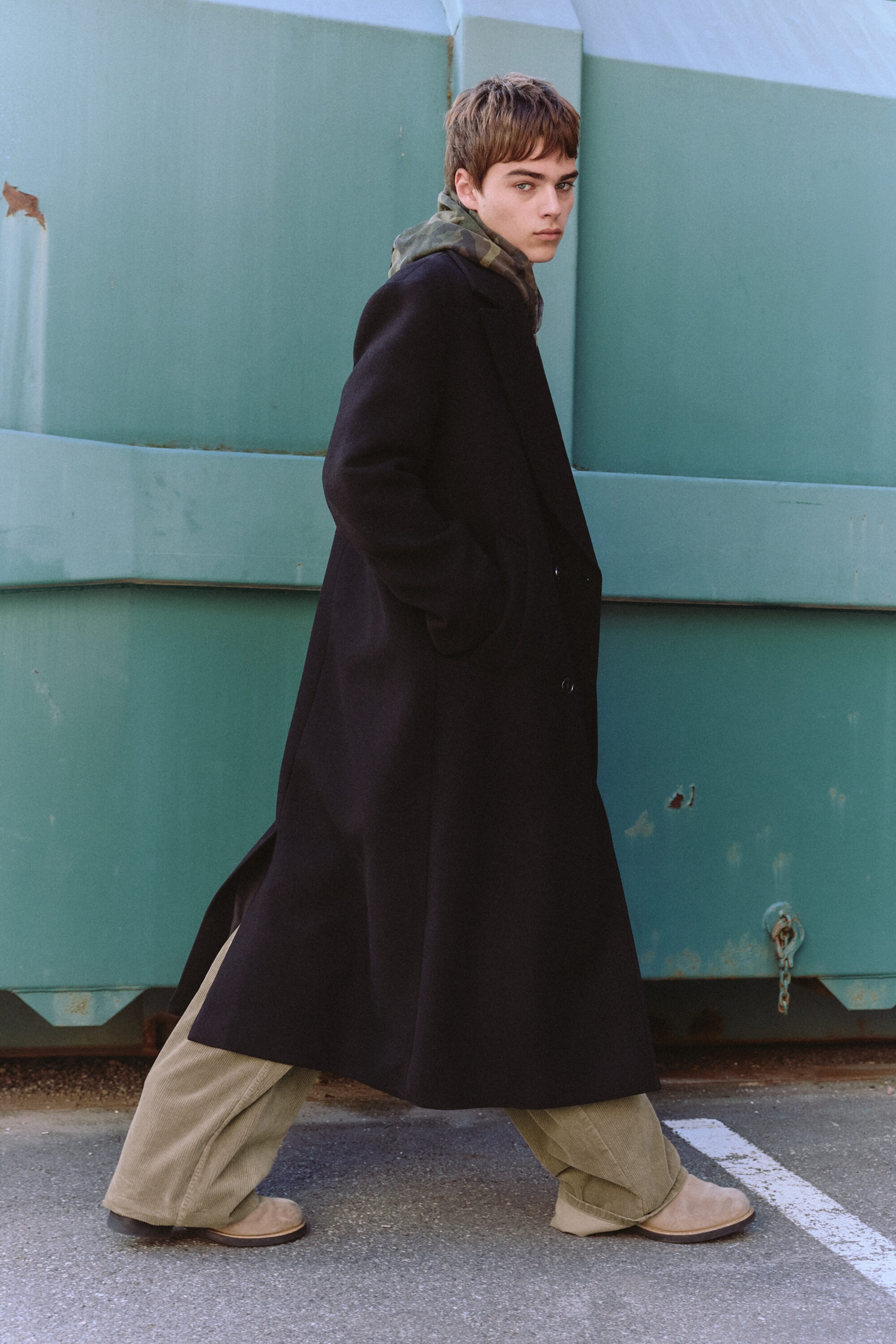 Black - Oversized Double-Breasted Wool-Blend Coat - 6