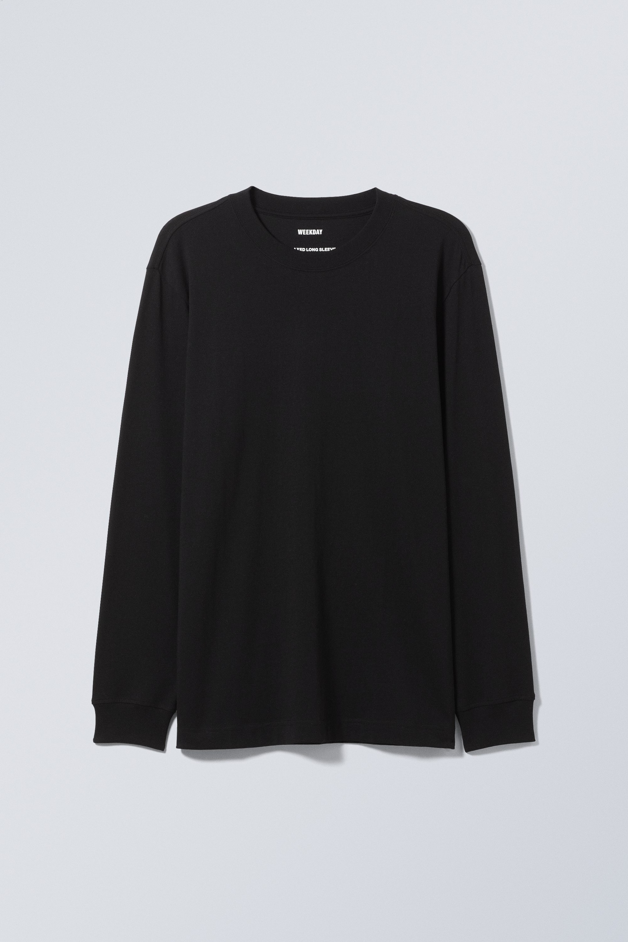 Schwarz - Lockeres Langarmshirt - 0
