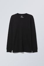 Schwarz - Lockeres Langarmshirt - 0