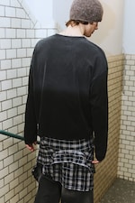 Washed Black Ombre - Relaxed Long-Sleeved T-shirt - 3