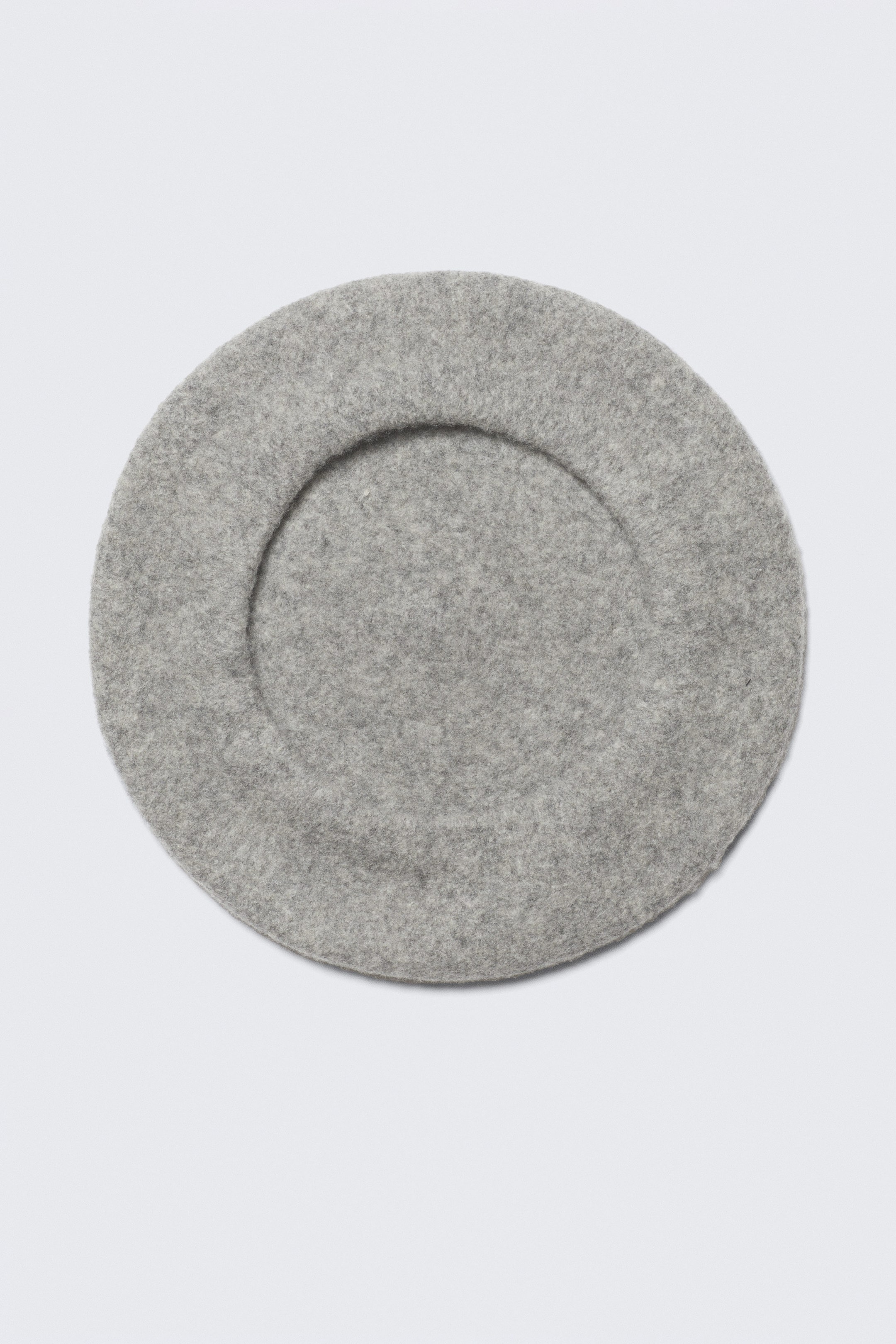 Grey Melange - Classic Wool Beret - 2
