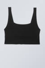 Svart - Soul mjuk scoop-neck BH - 0
