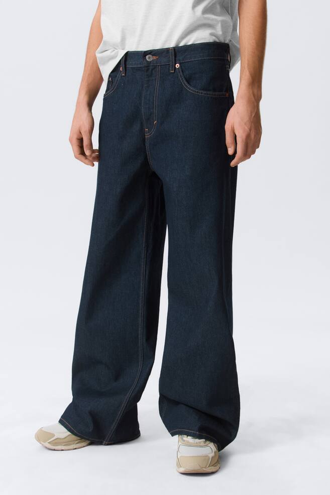 Solar Loose Wide Leg Unisex Jeans - Blue Rinse - Dark Blue/Blue Horses - Medium Blue/Redondo Black - Washed Black - 6