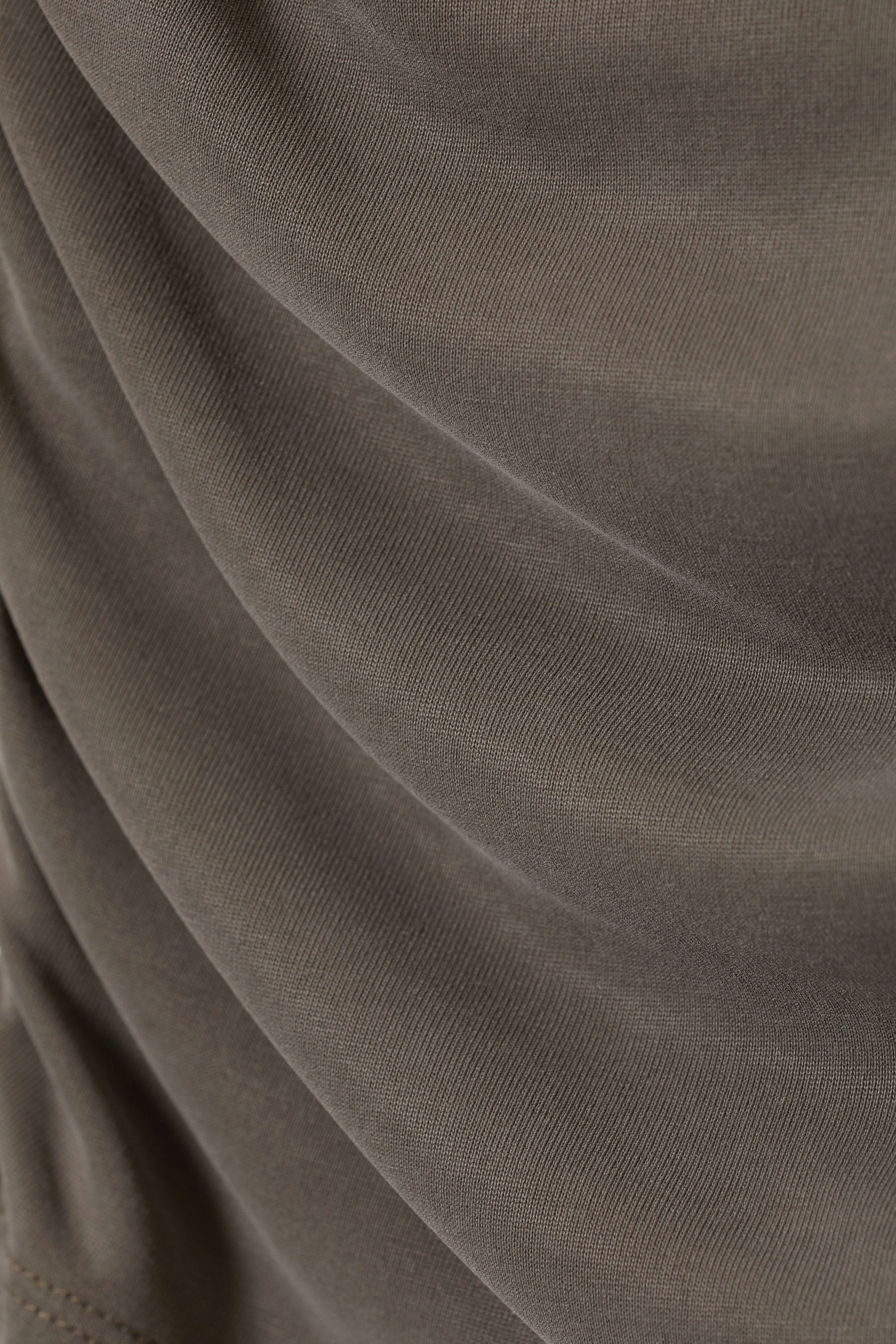 Dunkles Taupe - Main asymmetrisches Langarmoberteil - 1