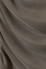 Dunkles Taupe - Main asymmetrisches Langarmoberteil - 1