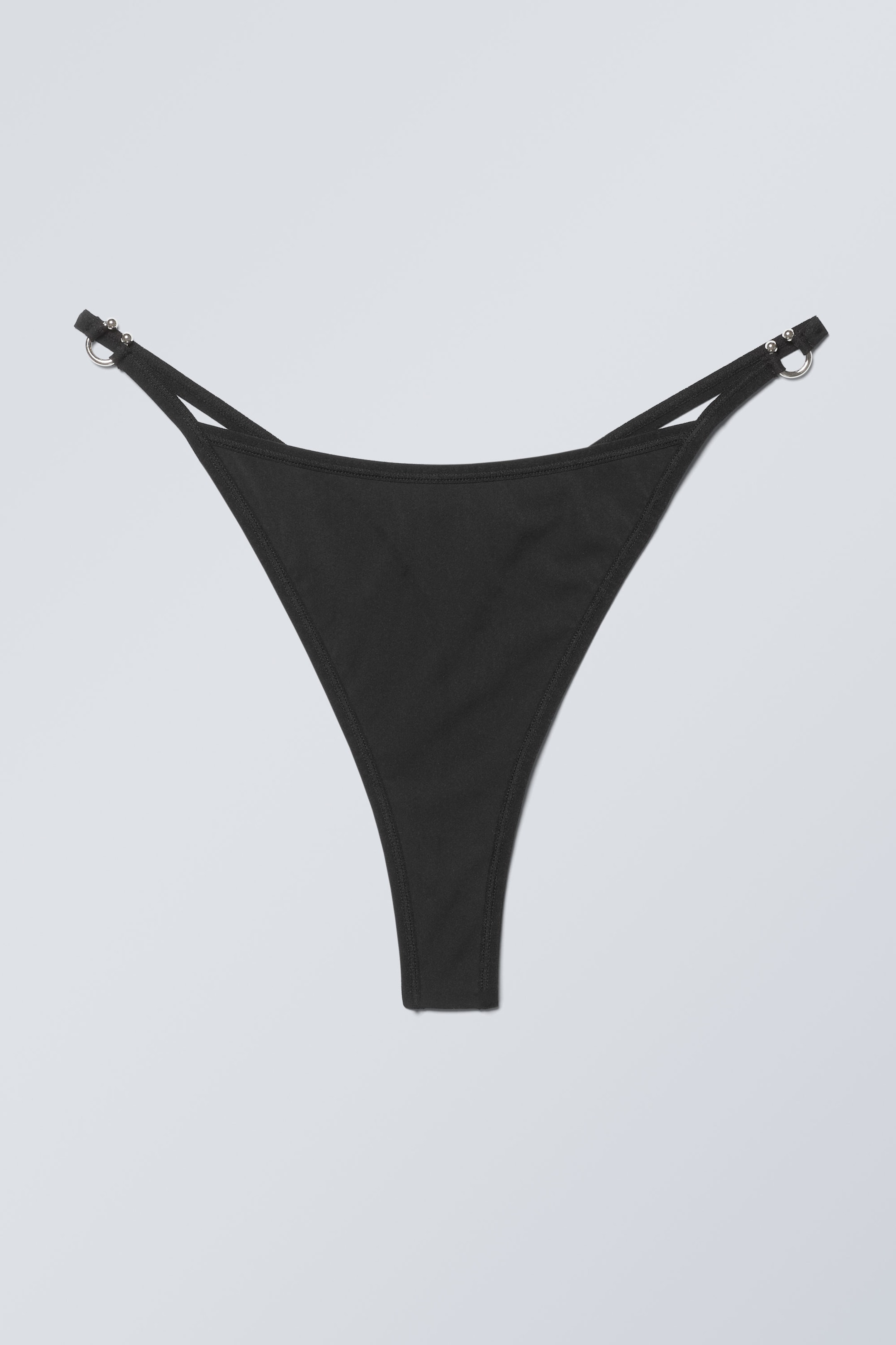 Svart - Tori Piercing Tanga String - 0