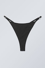 Svart - Tori Piercing Tanga String - 0