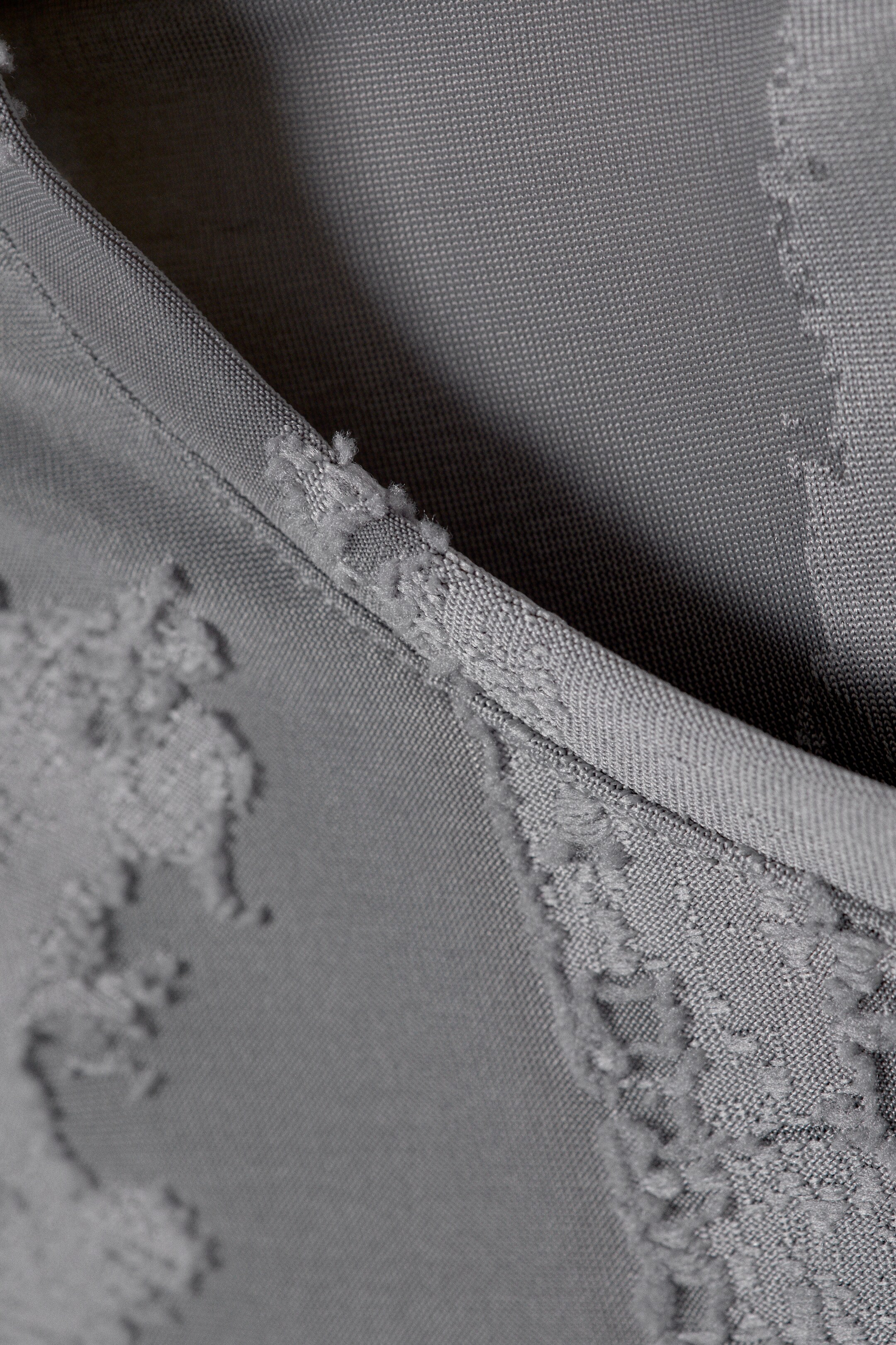 Zobrazit větší obrázek: Fitted Long-Sleeve Jacquard Top - Šedý žakár - ŽENY | H&M CZ 6