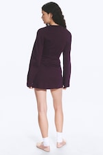 Prune - Mini-robe en coton à manches longues - 3