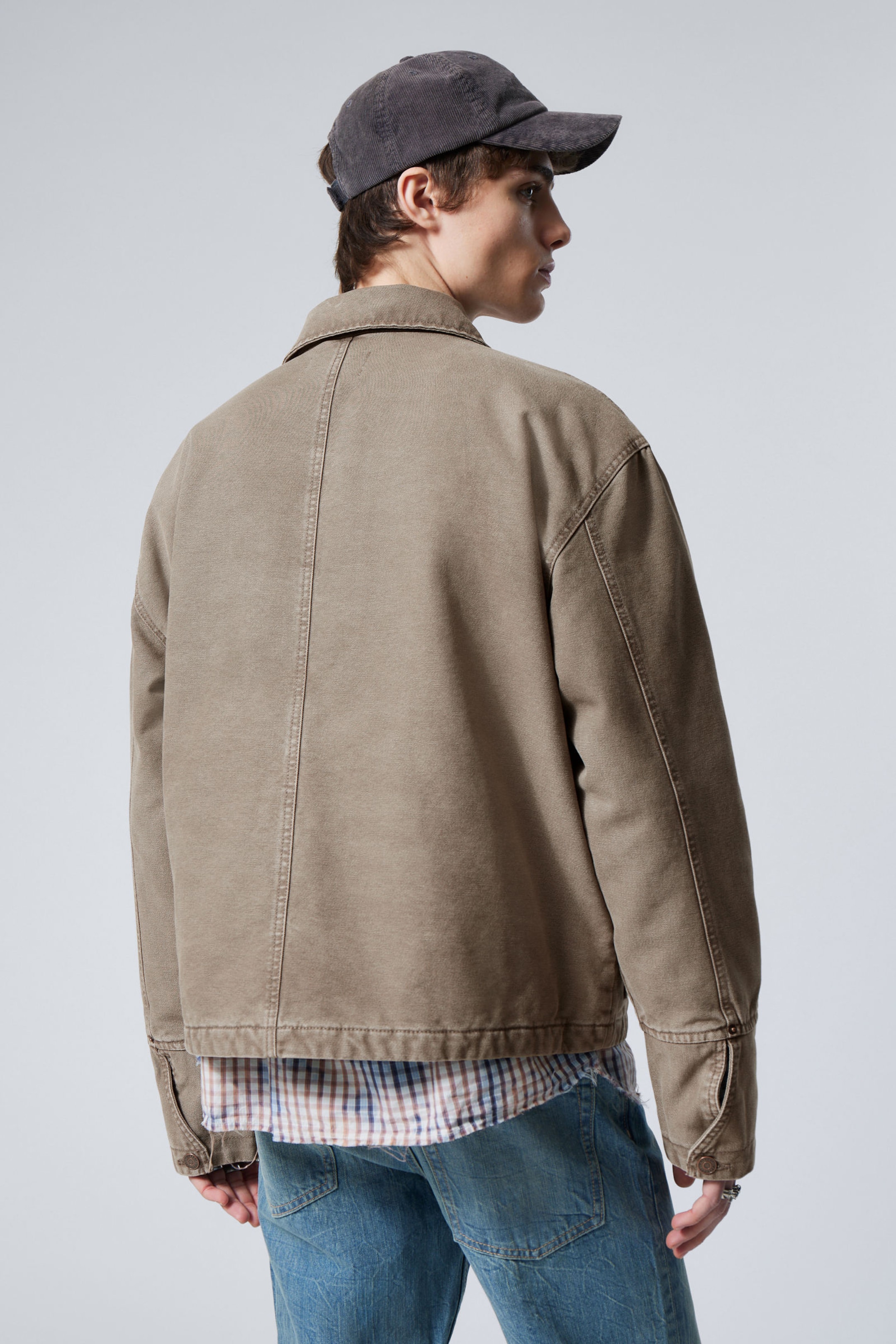Zacht taupe - Relaxt utility jack met wassing - 3
