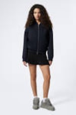 Really Dark Blue - Oversized Scuba Zip-Hoodie - 1