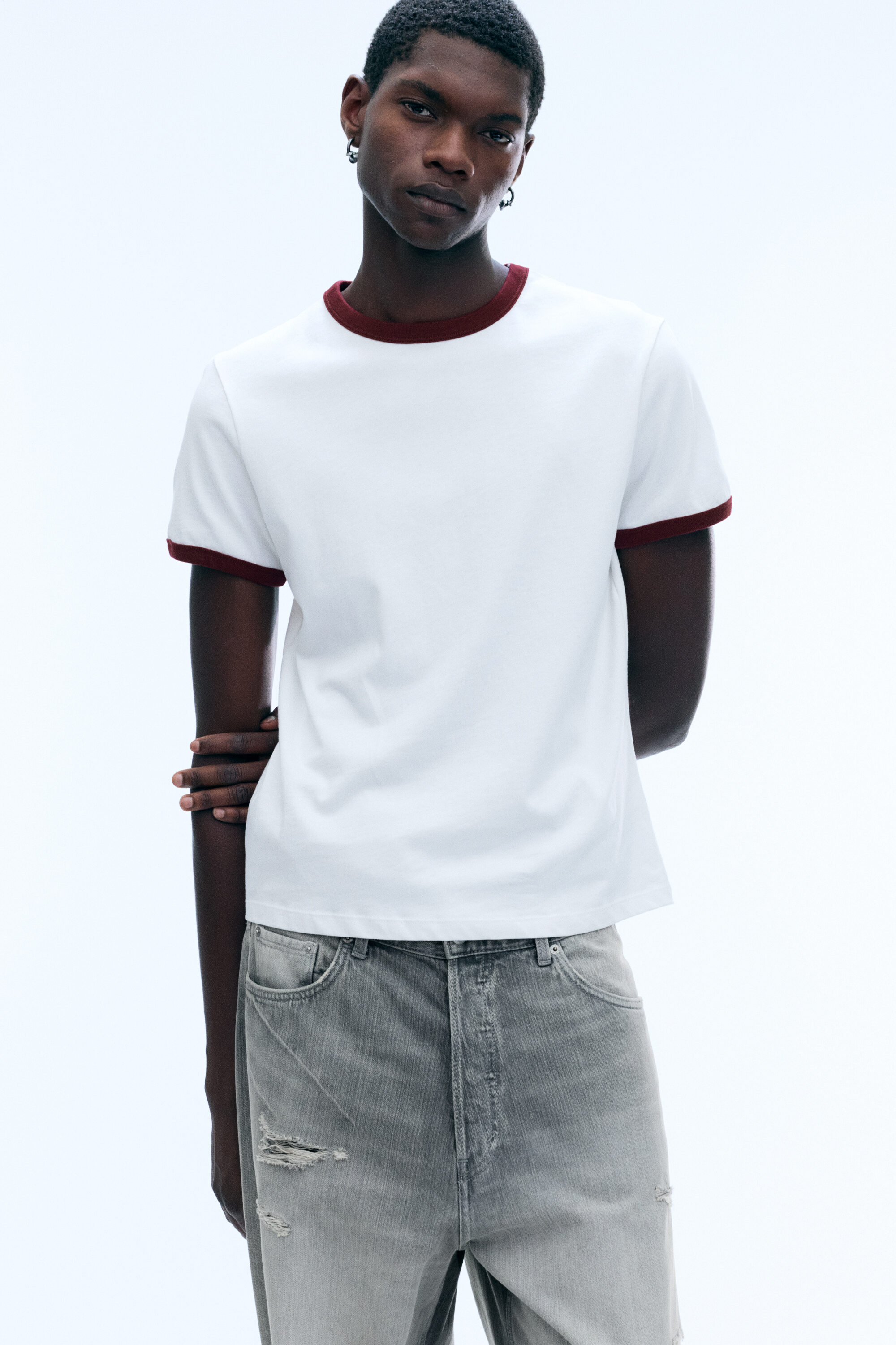 loose fit t-shirt - Khaki Green | Weekday WW