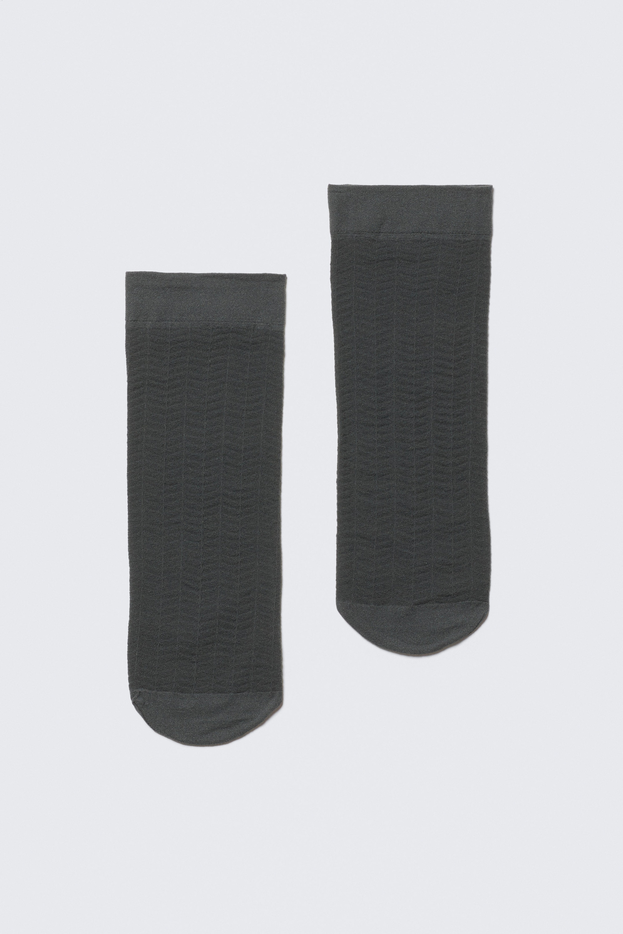 Dark Grey - 2-pack Lace Crew Socks