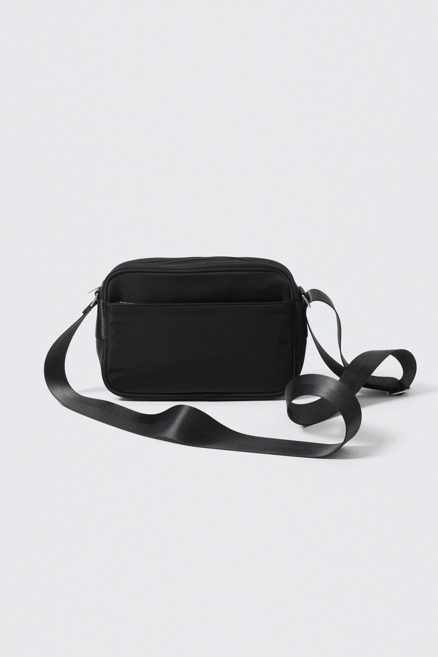 Kompakt unisex crossbody-taske - Sort/Mørk gråbrun