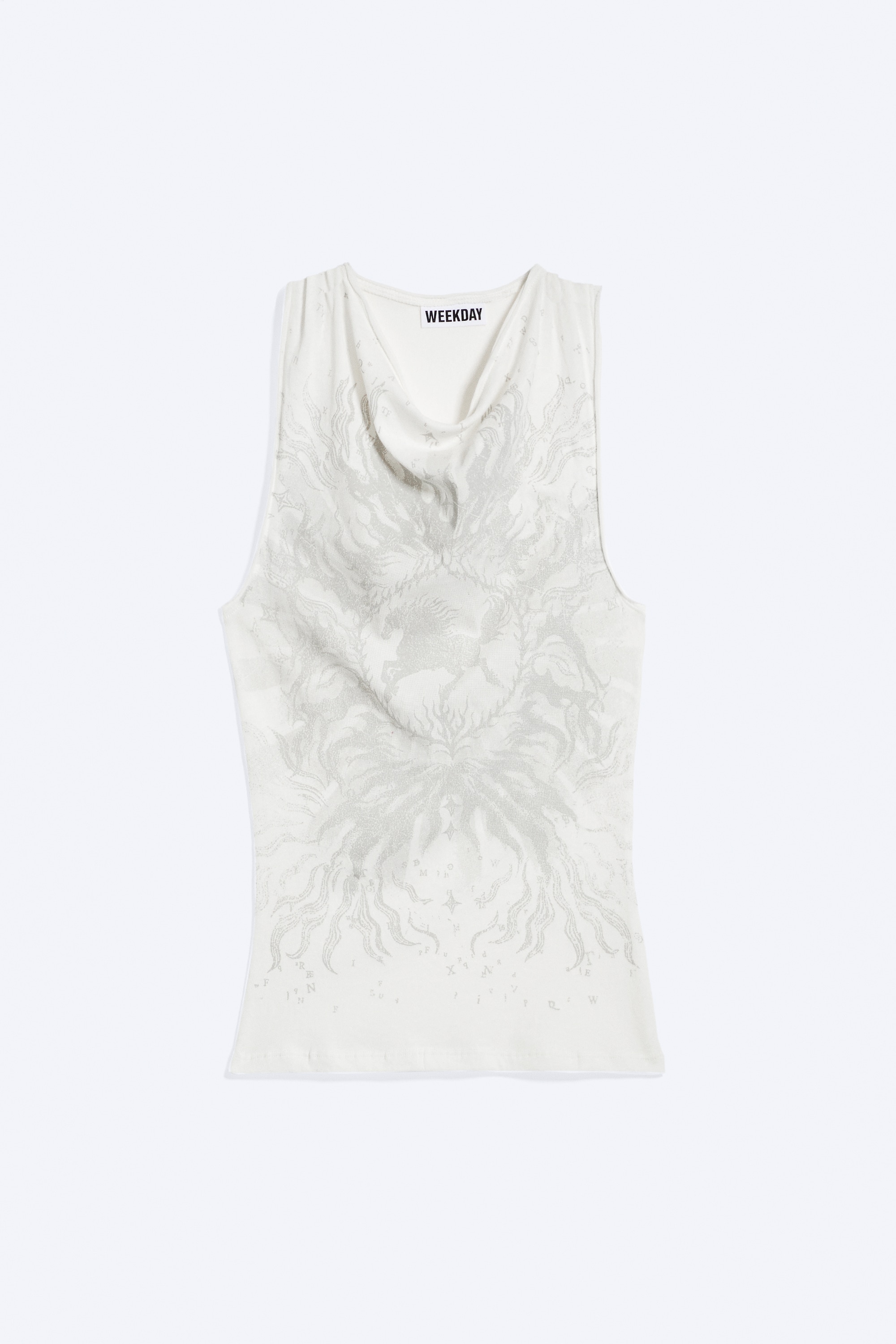 Tanktop med print - Hvid – hesteprint