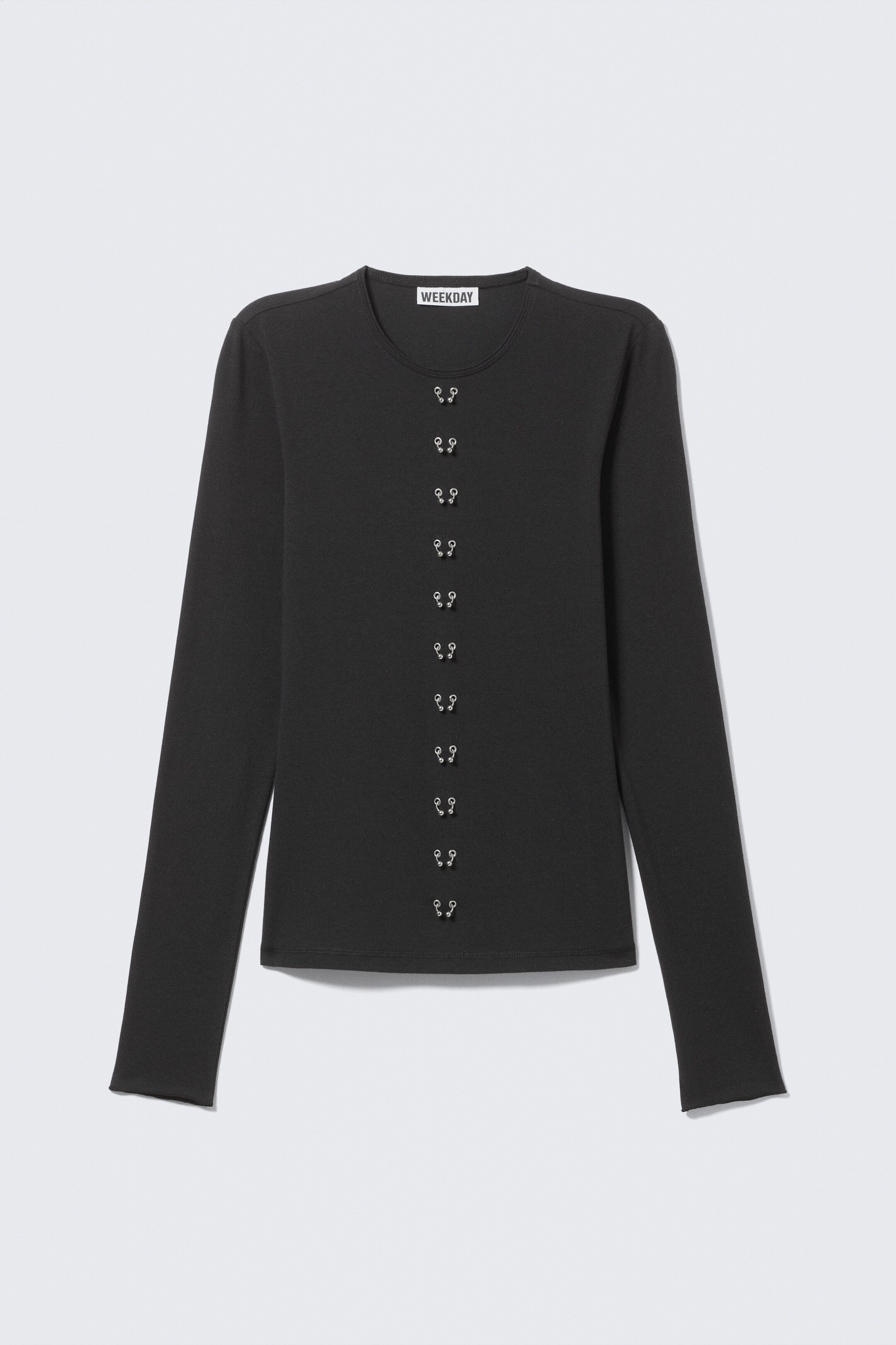 View larger image: Pierced Long-Sleeved Top - Black - Ladies | H&M GB 5
