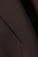 Dark Brown - Oversized Scuba Hoodie - 4